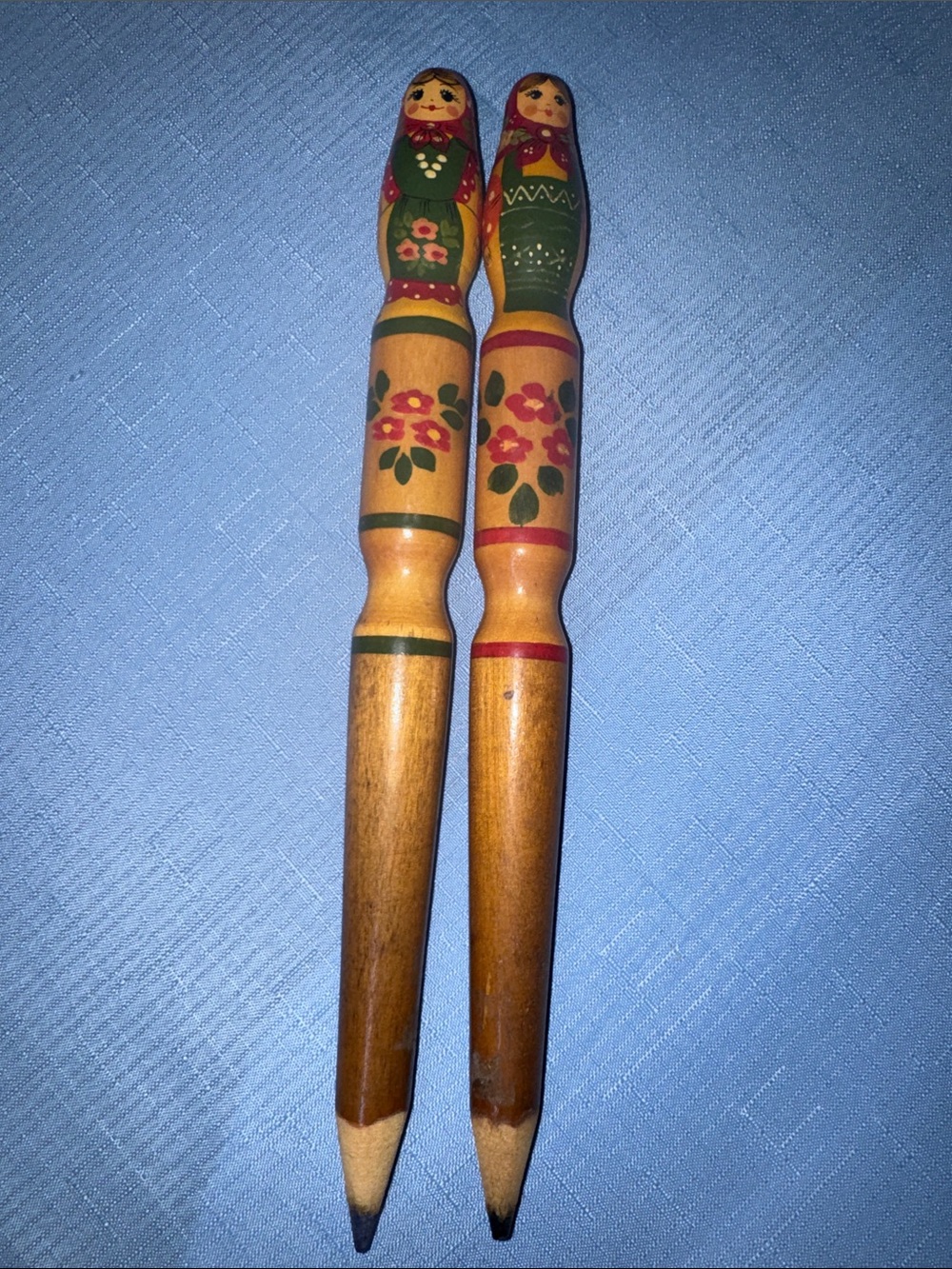 Matryoshka Pencils Jumbo Size Hand Carved Painted Traditional Russian doll 12”